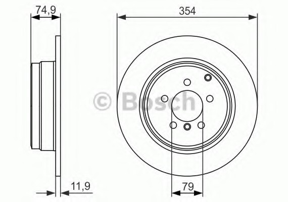 0986479612 BOSCH Тормозной диск 0986479612 BOSCH
