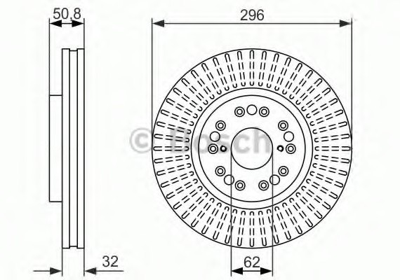 Фото гальмівний диск 0986479485 BOSCH 0986479485 BOSCH 0986479485 BOSCH Гальмівний диск 0986479485 BOSCH