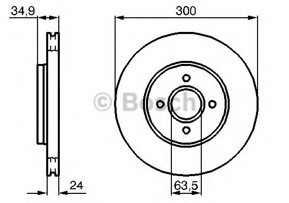 0986479048 BOSCH Тормозной диск 0986479048 BOSCH
