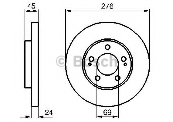0986479035 BOSCH Тормозной диск 0986479035 BOSCH