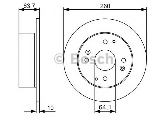 0986479504 BOSCH Тормозной диск 0986479504 BOSCH