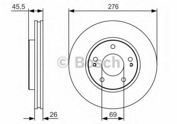 0986479S00 BOSCH Диск гальмівний