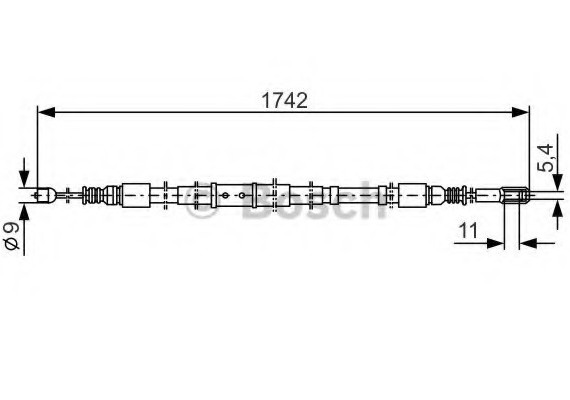 Трос тормозной 1987477305 BOSCH