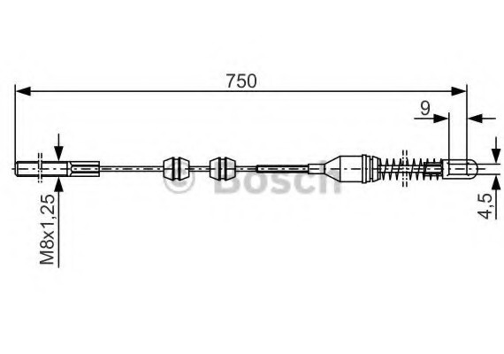 1987477140 BOSCH Трос тормозной 1987477140 BOSCH