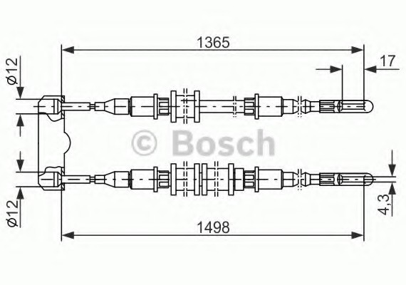 1987477130 BOSCH Гальмівний трос BOSCH