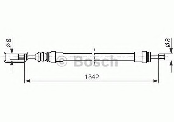 Трос тормозной 1987477422 BOSCH