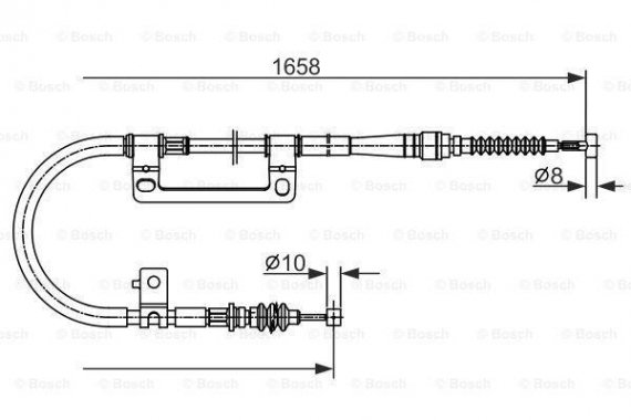 Фото трос тормозной 1987477331 BOSCH 1987477331 BOSCH 1987477331 BOSCH Трос тормозной 1987477331 BOSCH