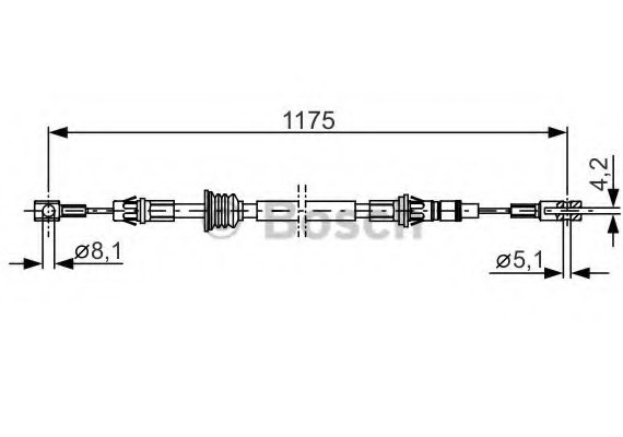 1987482012 BOSCH Трос тормозной 1987482012 BOSCH