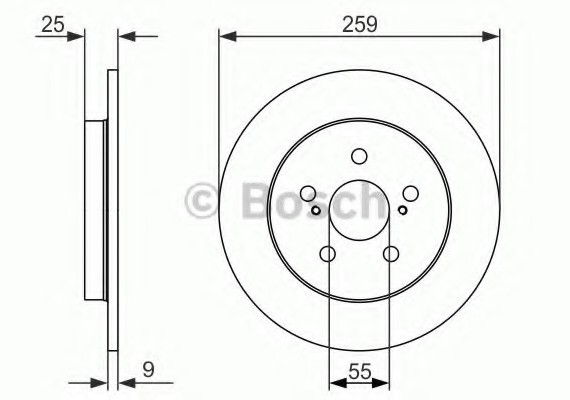 0986479721 BOSCH Гальмівний диск 0986479721 BOSCH