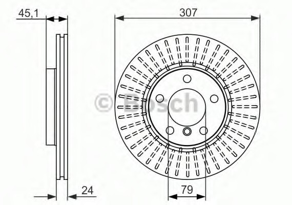 0986479726 BOSCH Диск гальмівний