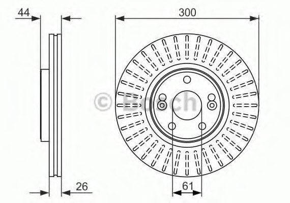 0986479668 BOSCH Тормозной диск 0986479668 BOSCH