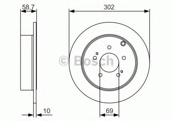 0986479532 BOSCH Гальмівний диск 0986479532 BOSCH