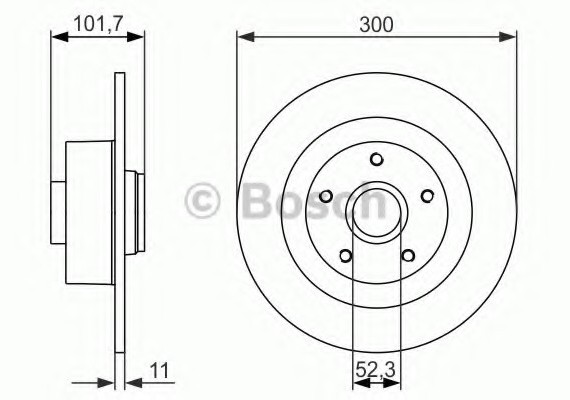 Фото диск гальмівний 0986479573 BOSCH 0986479573 BOSCH Диск гальмівний