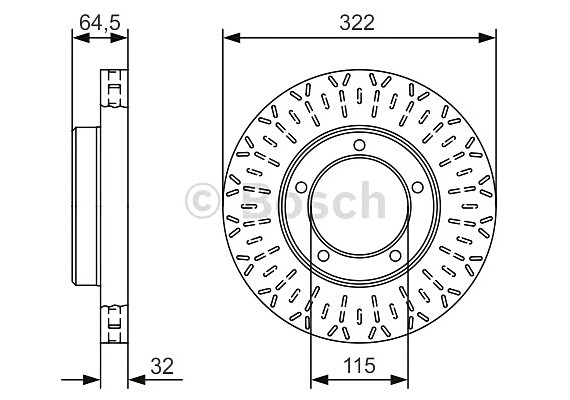 0986479A64 BOSCH Тормозной диск 0986479A64 BOSCH