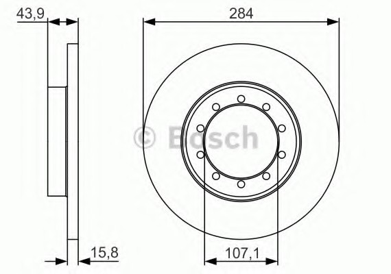 0986479A34 BOSCH Гальмівний диск 0986479A34 BOSCH