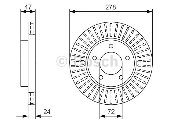 0986479A52 BOSCH Тормозной диск 0986479A52 BOSCH
