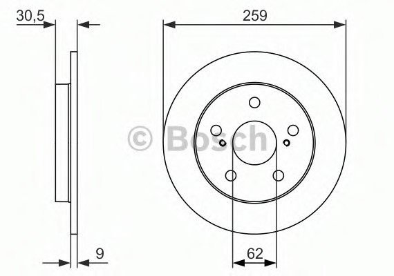 0986479765 BOSCH Гальмівний диск Гальмівний диск