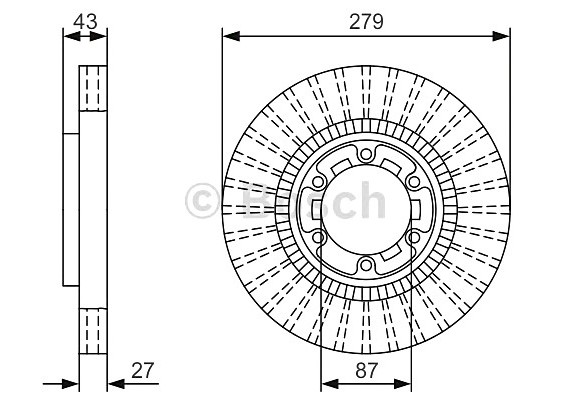 0986479U06 BOSCH Тормозной диск 0986479U06 BOSCH