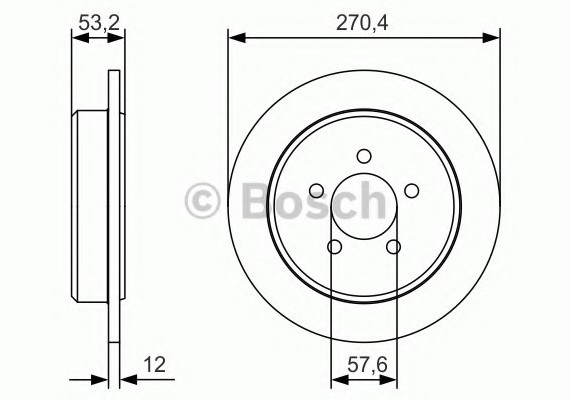0986479A80 BOSCH Тормозной диск 0986479A80 BOSCH