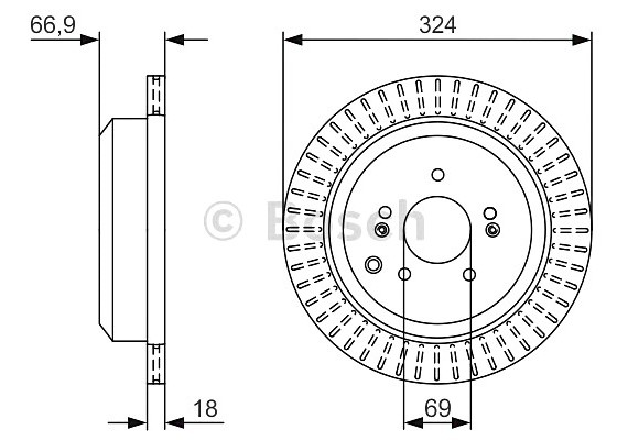 0986479V10 BOSCH Тормозной диск 0986479V10 BOSCH