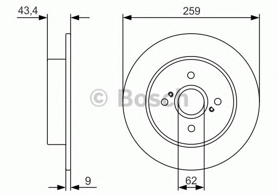 Фото тормозной диск 0986479V07 BOSCH 0986479V07 BOSCH 0986479V07 BOSCH Тормозной диск 0986479V07 BOSCH