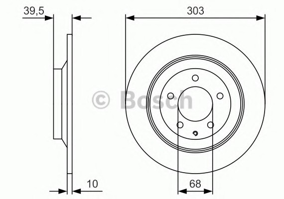 0986479V04 BOSCH Тормозной диск 0986479V04 BOSCH