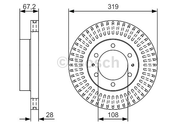 0986479T36 BOSCH Тормозной диск 0986479T36 BOSCH