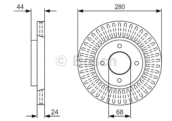 Тормозной диск 0986479U62 BOSCH