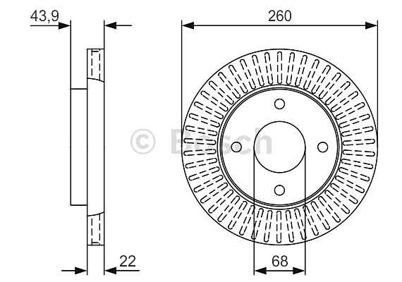 0986479U61 BOSCH Тормозной диск 0986479U61 BOSCH