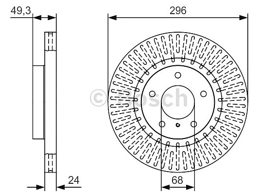 0986479T44 BOSCH Тормозной диск 0986479T44 BOSCH