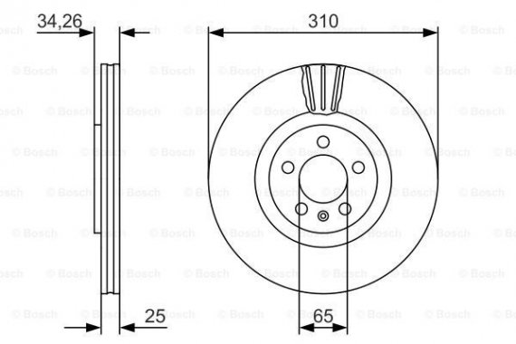 0986479642 BOSCH Тормозной диск 0986479642 BOSCH