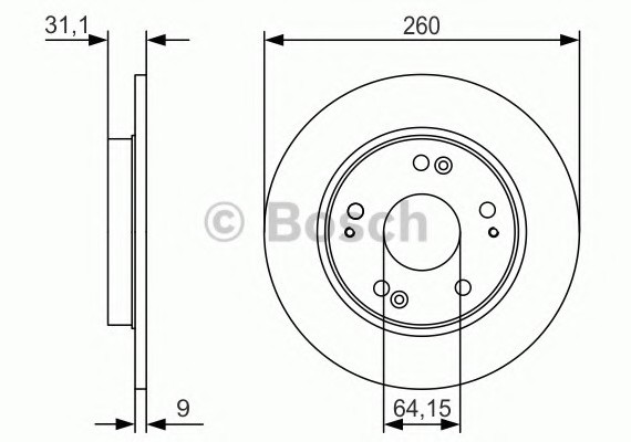 Тормозной диск 0986479V21 BOSCH