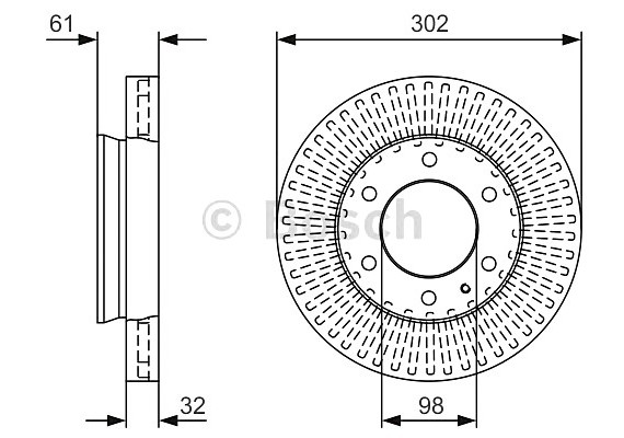 0986479V32 BOSCH Тормозной диск 0986479V32 BOSCH