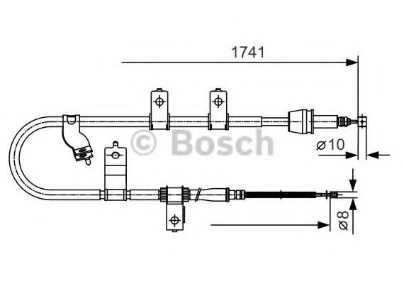 1987482076 BOSCH Тормозной трос 1987482076 BOSCH