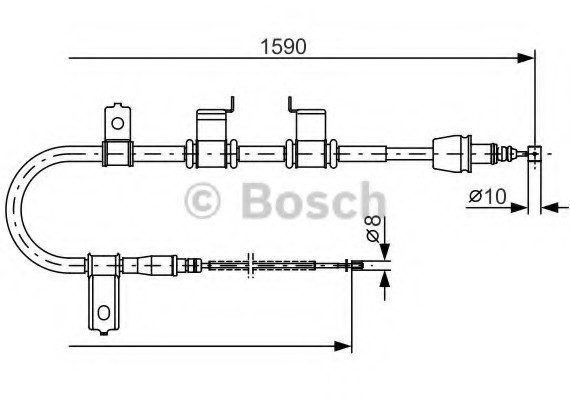 1987482072 BOSCH Тормозной трос 1987482072 BOSCH