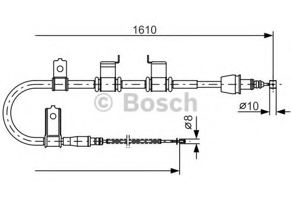 Фото тормозной трос 1987482070 BOSCH 1987482070 BOSCH 1987482070 BOSCH Тормозной трос 1987482070 BOSCH