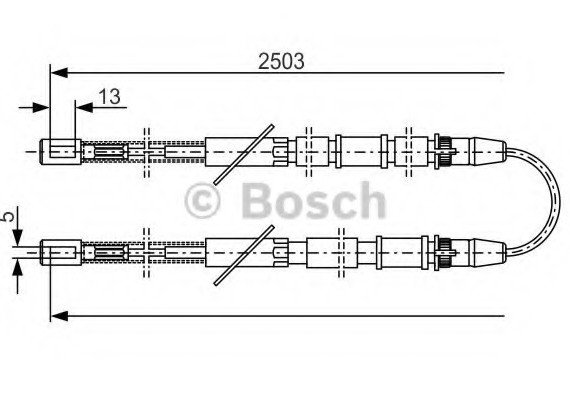 Фото тормозной трос 1987482009 BOSCH 1987482009 BOSCH 1987482009 BOSCH Тормозной трос 1987482009 BOSCH