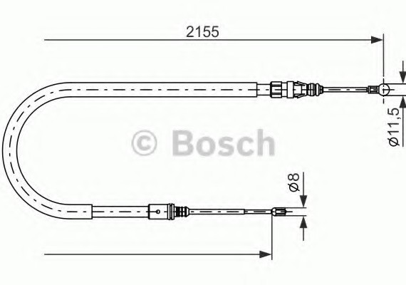 1987477994 BOSCH Гальмівний трос 1987477994 BOSCH