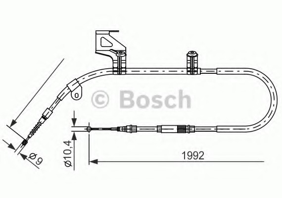 Фото гальмівний трос BOSCH 1987477244 BOSCH 1987477244 BOSCH Гальмівний трос BOSCH