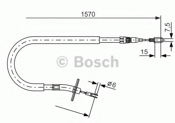 Фото тормозной трос 1987477860 BOSCH 1987477860 BOSCH 1987477860 BOSCH Тормозной трос 1987477860 BOSCH