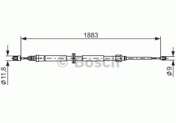 1987482302 BOSCH Трос тормозной 1987482302 BOSCH