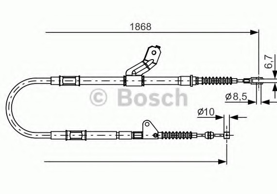 Фото трос тормозной 1987482158 BOSCH 1987482158 BOSCH 1987482158 BOSCH Трос тормозной 1987482158 BOSCH