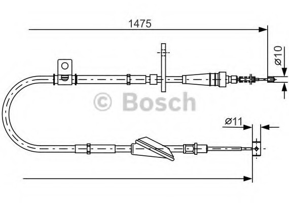 1987482211 BOSCH Гальмівний трос BOSCH