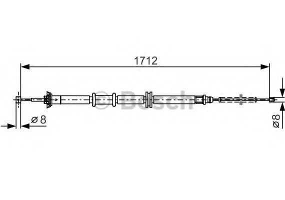 Фото трос тормозной 1987482204 BOSCH 1987482204 BOSCH 1987482204 BOSCH Трос тормозной 1987482204 BOSCH