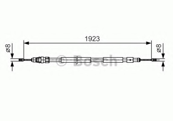 Фото гальмівний трос BOSCH 1987482117 BOSCH 1987482117 BOSCH Гальмівний трос BOSCH