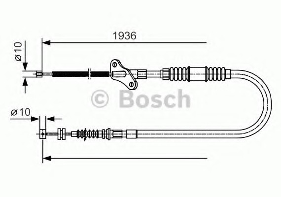 Фото трос тормозной 1987482111 BOSCH 1987482111 BOSCH 1987482111 BOSCH Трос тормозной 1987482111 BOSCH