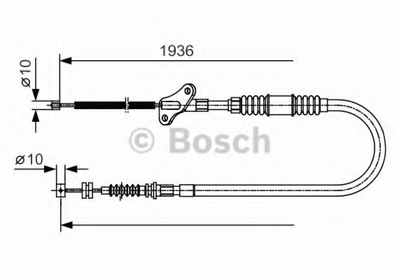Фото трос тормозной 1987482110 BOSCH 1987482110 BOSCH 1987482110 BOSCH Трос тормозной 1987482110 BOSCH