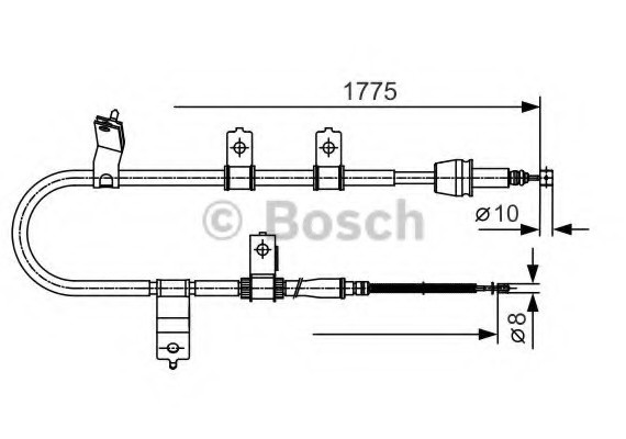 1987482077 BOSCH Трос тормозной 1987482077 BOSCH