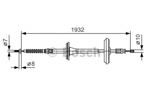 Фото трос тормозной 1987482021 BOSCH 1987482021 BOSCH 1987482021 BOSCH Трос тормозной 1987482021 BOSCH