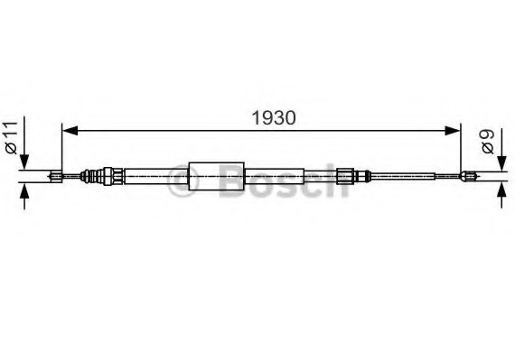 Фото гальмівний трос BOSCH 1987482011 BOSCH 1987482011 BOSCH Гальмівний трос BOSCH